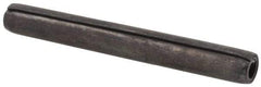 Made in USA - 1/4" Diam x 2-1/4" Long Coiled Spring Pin - Grade 1070-1090 Alloy Steel, Black Oxide Finish - Exact Tool & Supply