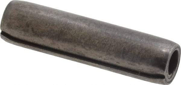 Made in USA - 5/16" Diam x 1-1/4" Long Coiled Spring Pin - Grade 1070-1090 Alloy Steel, Black Oxide Finish - Exact Tool & Supply