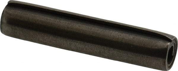 Made in USA - 5/16" Diam x 1-1/2" Long Coiled Spring Pin - Grade 1070-1090 Alloy Steel, Black Oxide Finish - Exact Tool & Supply