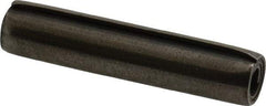 Made in USA - 5/16" Diam x 1-1/2" Long Coiled Spring Pin - Grade 1070-1090 Alloy Steel, Black Oxide Finish - Exact Tool & Supply