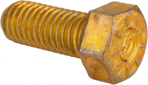 Made in USA - 1/2-13 Inch Thread, 1-1/4 Inch Length Under Head, Grade L9, UNC, Fully Threaded Hex Head Cap Screw - Exact Tool & Supply