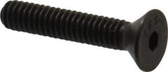 Value Collection - #8-32 UNC Hex Socket Drive, 82° Flat Screw - Alloy Steel, Black Oxide Finish, Fully Threaded, 7/8" OAL - Exact Tool & Supply