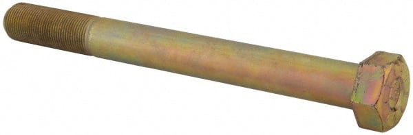 Made in USA - 1-14 UNF, 10" Length Under Head Hex Head Cap Screw - Exact Tool & Supply