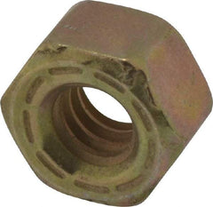 Made in USA - 1/4-20 UNC Steel Right Hand Hex Nut - 7/16" Across Flats, 7/32" High, Zinc Yellow Dichromate Cad & Waxed Finish - Exact Tool & Supply