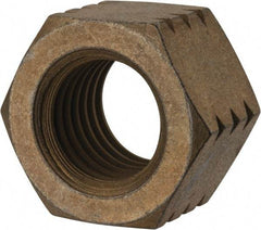 Value Collection - 1-8 UNC Steel Right Hand Hex Nut - 1-1/2" Across Flats, 55/64" High, Zinc Yellow Dichromate Cad & Waxed Finish - Exact Tool & Supply