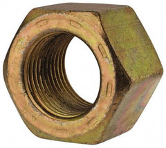 Value Collection - 7/8-14 UNF Steel Right Hand Hex Nut - 1-5/16" Across Flats, 3/4" High, Zinc Yellow Dichromate Cad & Waxed Finish - Exact Tool & Supply