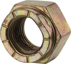 Value Collection - 3/8-24 UNF Grade L9 Hex Lock Nut with Distorted Thread - Cadmium Dichromate Finish - Exact Tool & Supply