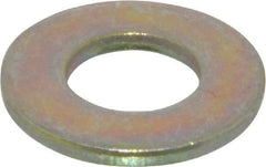 Made in USA - 5/16" Screw, Grade 9 Steel SAE Flat Washer - Zinc Yellow Dichromate Finish - Exact Tool & Supply