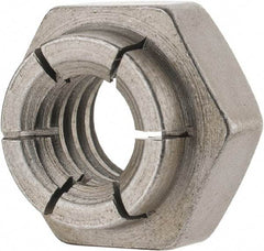 Flex-Loc - 5/16-18 UNC Grade 2 Heavy Hex Lock Nut with Expanding Flex Top - Uncoated, Meets Military Specifications - Exact Tool & Supply
