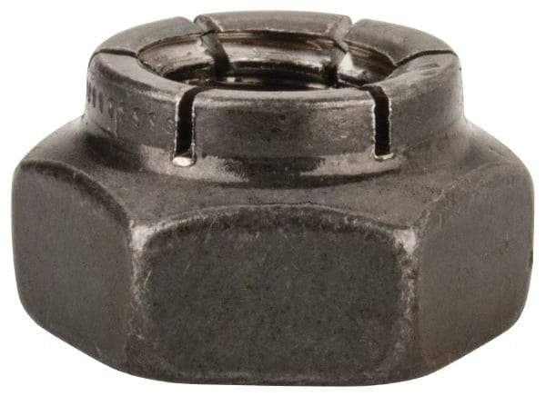 Flex-Loc - 3/8-16 UNC Grade 2 Heavy Hex Lock Nut with Expanding Flex Top - Uncoated, Meets Military Specifications - Exact Tool & Supply