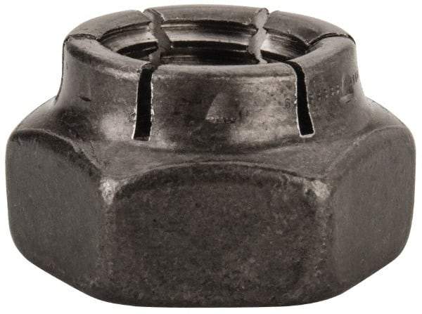 Flex-Loc - 5/8-11 UNC Grade 2 Heavy Hex Lock Nut with Expanding Flex Top - Uncoated, Meets Military Specifications - Exact Tool & Supply