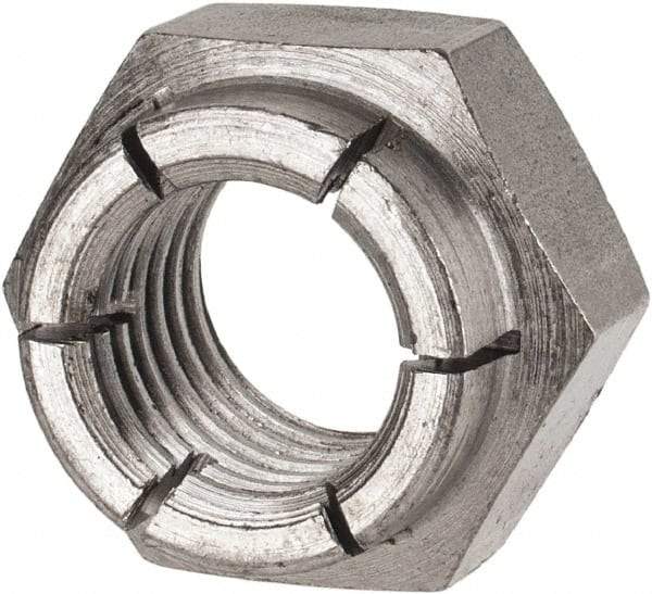 Flex-Loc - 3/4-10 UNC Grade 2 Heavy Hex Lock Nut with Expanding Flex Top - Uncoated, Meets Military Specifications - Exact Tool & Supply