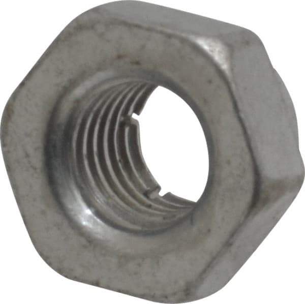 Flex-Loc - 1/4-28 UNJF Grade 2 Hex Lock Nut with Expanding Flex Top - Cadmium-Plated Finish, Meets Military Specifications - Exact Tool & Supply