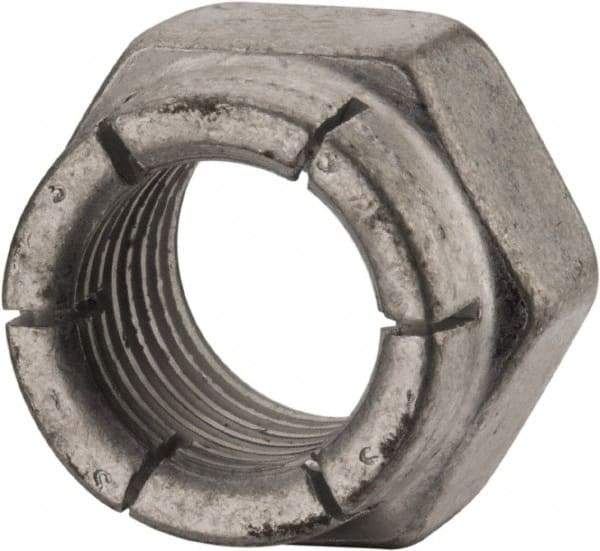 Flex-Loc - 7/16-20 UNJF Grade 2 Hex Lock Nut with Expanding Flex Top - Cadmium-Plated Finish, Meets Military Specifications - Exact Tool & Supply