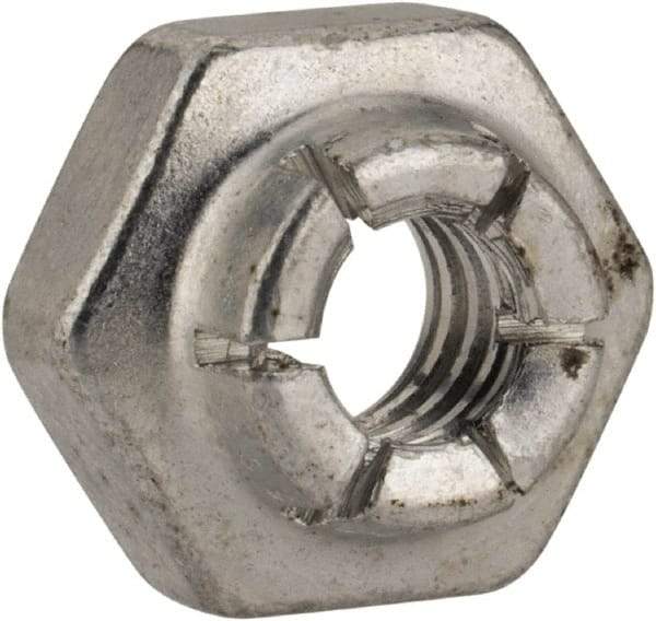 Flex-Loc - #10-24 UNJC Grade 2 Hex Lock Nut with Expanding Flex Top - Cadmium-Plated Finish, Meets Military Specifications - Exact Tool & Supply