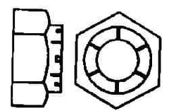 Flex-Loc - #2-56 UNJC 18-8 Hex Lock Nut with Expanding Flex Top - Uncoated, Meets Military Specifications - Exact Tool & Supply