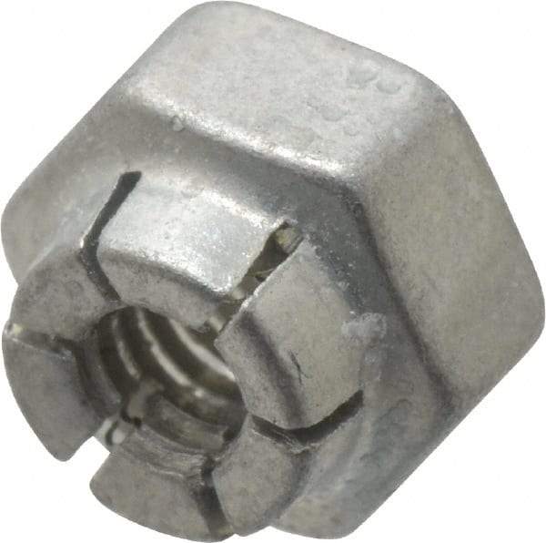 Flex-Loc - #8-32 UNJC Grade 2 Hex Lock Nut with Expanding Flex Top - Cadmium-Plated Finish, Meets Military Specifications - Exact Tool & Supply