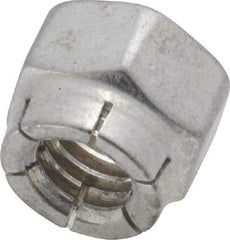 Flex-Loc - 3/8-16 UNC Grade 2 Hex Lock Nut with Expanding Flex Top - Cadmium-Plated Finish, Meets Military Specifications - Exact Tool & Supply