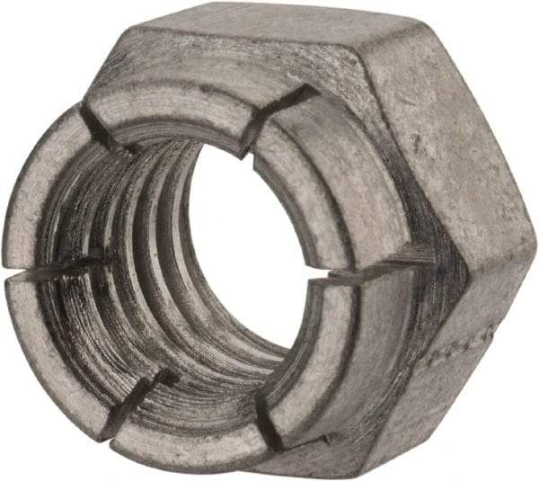 Flex-Loc - 7/16-14 UNC Grade 2 Hex Lock Nut with Expanding Flex Top - Cadmium-Plated Finish, Meets Military Specifications - Exact Tool & Supply