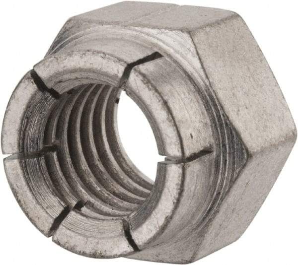 Flex-Loc - 1/2-13 UNC Grade 2 Hex Lock Nut with Expanding Flex Top - Cadmium-Plated Finish, Meets Military Specifications - Exact Tool & Supply