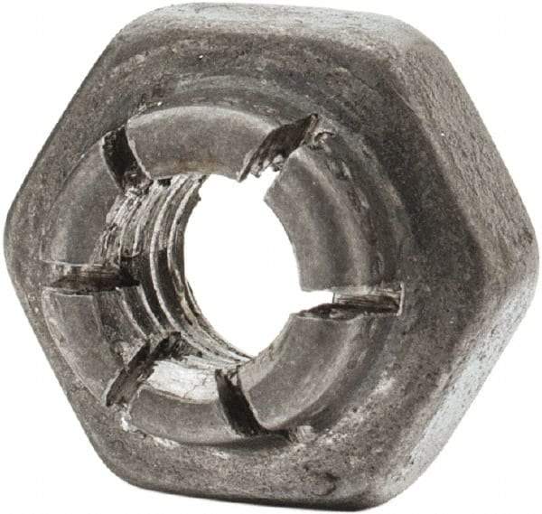 Flex-Loc - #10-24 UNJC Grade 2 Hex Lock Nut with Expanding Flex Top - 3/16" High, Cadmium-Plated Finish, Meets Military Specifications - Exact Tool & Supply