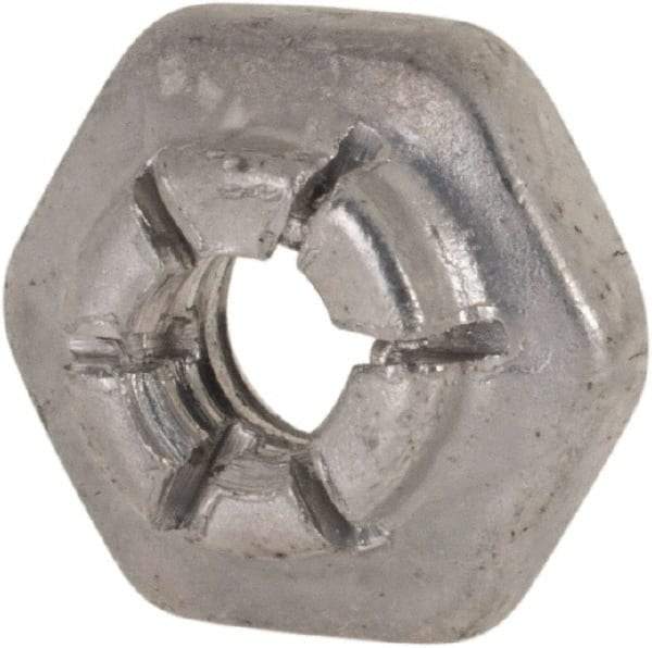 Flex-Loc - #6-32 UNJC Grade 2 Hex Lock Nut with Expanding Flex Top - 5/16" Width Across Flats, 9/64" High, Cadmium-Plated Finish, Meets Military Specifications - Exact Tool & Supply