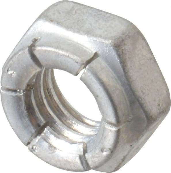 Flex-Loc - 3/8-16 UNC Grade 2 Hex Lock Nut with Expanding Flex Top - 9/32" High, Cadmium-Plated Finish, Meets Military Specifications - Exact Tool & Supply