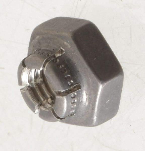 Flex-Loc - #10-32 UNJF 18-8 Hex Lock Nut with Expanding Flex Top - Uncoated, Meets Military Specifications - Exact Tool & Supply