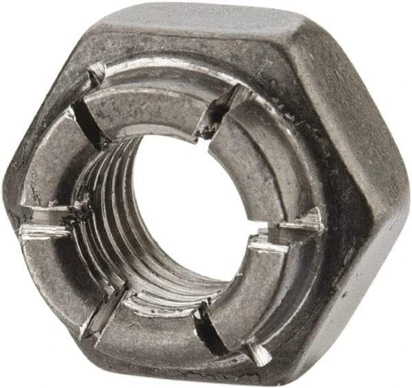 Flex-Loc - 1/4-28 UNJF 18-8 Hex Lock Nut with Expanding Flex Top - Uncoated, Meets Military Specifications - Exact Tool & Supply