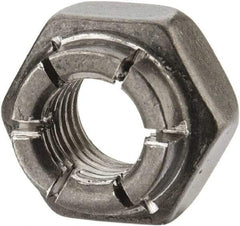 Flex-Loc - 1/4-28 UNJF 18-8 Hex Lock Nut with Expanding Flex Top - Uncoated, Meets Military Specifications - Exact Tool & Supply