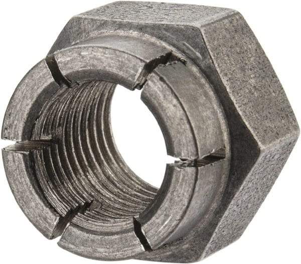 Flex-Loc - 3/8-24 UNJF 18-8 Hex Lock Nut with Expanding Flex Top - Uncoated, Meets Military Specifications - Exact Tool & Supply