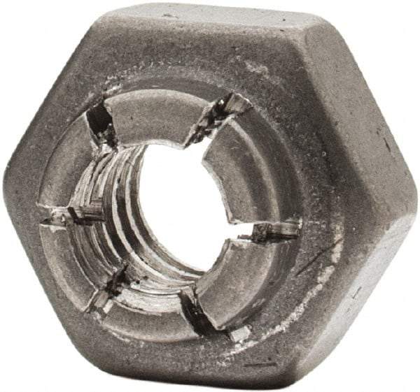 Flex-Loc - #10-24 UNJC 18-8 Hex Lock Nut with Expanding Flex Top - Uncoated, Meets Military Specifications - Exact Tool & Supply