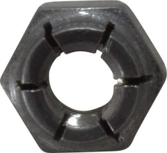 Flex-Loc - 1/4-20 UNC 18-8 Hex Lock Nut with Expanding Flex Top - 19/64" High, Uncoated, Meets Military Specifications - Exact Tool & Supply