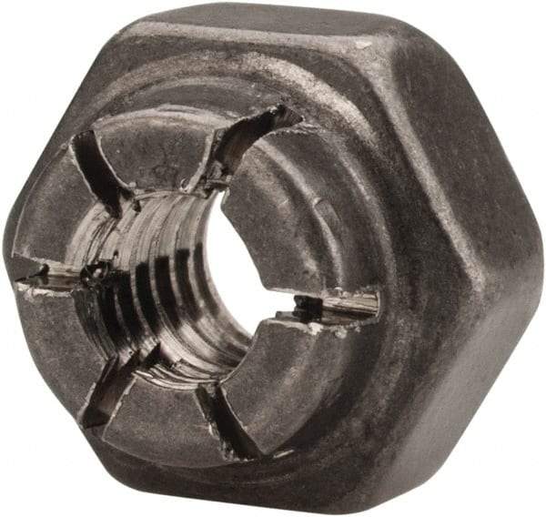 Flex-Loc - #8-32 UNJC 18-8 Hex Lock Nut with Expanding Flex Top - Uncoated, Meets Military Specifications - Exact Tool & Supply
