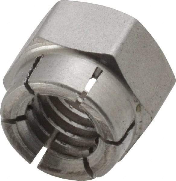 Flex-Loc - 3/8-16 UNC 18-8 Hex Lock Nut with Expanding Flex Top - Uncoated, Meets Military Specifications - Exact Tool & Supply