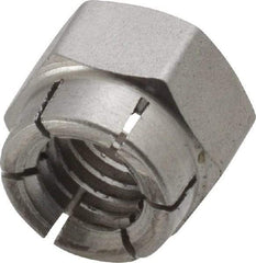 Flex-Loc - 3/8-16 UNC 18-8 Hex Lock Nut with Expanding Flex Top - Uncoated, Meets Military Specifications - Exact Tool & Supply