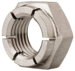 Flex-Loc - 3/8-24 UNJF 18-8 Hex Lock Nut with Expanding Flex Top - 9/32" High, Uncoated, Meets Military Specifications - Exact Tool & Supply