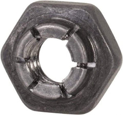 Flex-Loc - #10-24 UNJC 18-8 Hex Lock Nut with Expanding Flex Top - 3/16" High, Uncoated, Meets Military Specifications - Exact Tool & Supply
