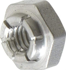 Flex-Loc - #8-32 UNJC 18-8 Hex Lock Nut with Expanding Flex Top - 3/16" High, Uncoated, Meets Military Specifications - Exact Tool & Supply