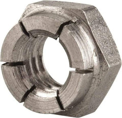 Flex-Loc - 5/16-18 UNC 18-8 Hex Lock Nut with Expanding Flex Top - 17/64" High, Uncoated, Meets Military Specifications - Exact Tool & Supply