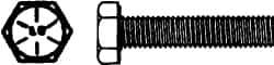 Made in USA - 9/16-12 UNC, 6" Length Under Head Hex Head Cap Screw - Partially Threaded, Grade 8 Alloy Steel, Zinc Yellow Dichromate Finish, 13/16" Hex - Exact Tool & Supply