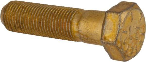 Value Collection - 1/2-20 UNF, 2" Length Under Head Hex Head Cap Screw - Partially Threaded, Grade 8 Alloy Steel, Zinc-Plated Finish, 3/4" Hex - Exact Tool & Supply