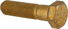 Value Collection - 1/2-20 UNF, 2" Length Under Head Hex Head Cap Screw - Partially Threaded, Grade 8 Alloy Steel, Zinc-Plated Finish, 3/4" Hex - Exact Tool & Supply