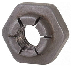 Flex-Loc - #10-24 UNJC Grade 2 Hex Lock Nut with Expanding Flex Top - Uncoated, Meets Military Specifications - Exact Tool & Supply