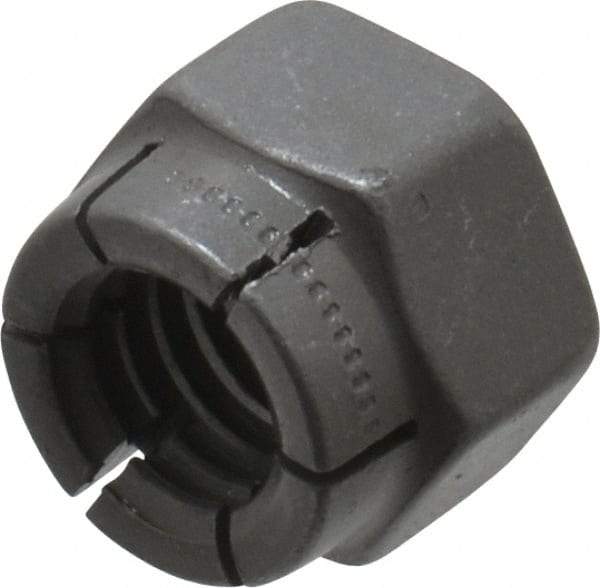 Flex-Loc - 3/8-16 UNC Grade 2 Hex Lock Nut with Expanding Flex Top - Uncoated, Meets Military Specifications - Exact Tool & Supply