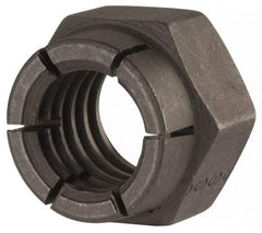 Flex-Loc - 7/16-14 UNC Grade 2 Hex Lock Nut with Expanding Flex Top - Uncoated, Meets Military Specifications - Exact Tool & Supply