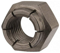 Flex-Loc - 5/8-11 UNC Grade 2 Hex Lock Nut with Expanding Flex Top - 15/16" Width Across Flats, Uncoated, Meets Military Specifications - Exact Tool & Supply