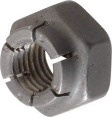 Flex-Loc - 1/4-28 UNJF Grade 2 Hex Lock Nut with Expanding Flex Top - Uncoated, Meets Military Specifications - Exact Tool & Supply