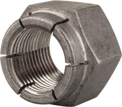 Flex-Loc - 7/8-14 UNF Grade 2 Hex Lock Nut with Expanding Flex Top - 1-1/4" Width Across Flats, 1" High, Uncoated - Exact Tool & Supply