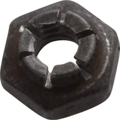 Flex-Loc - #10-24 UNJC Grade 2 Hex Lock Nut with Expanding Flex Top - 3/16" High, Uncoated, Meets Military Specifications - Exact Tool & Supply